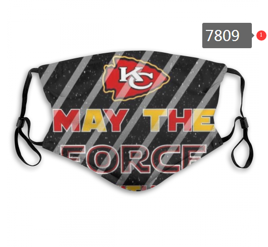 NFL 2020 Kansas City Chiefs  #46 Dust mask with filter->nfl dust mask->Sports Accessory